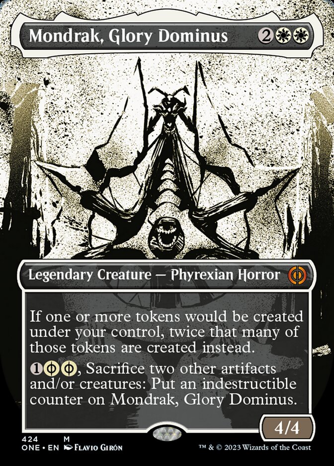 Mondrak, Glory Dominus (Borderless Ichor Step-and-Compleat Foil) [Phyrexia: All Will Be One] | Cracking-Singles