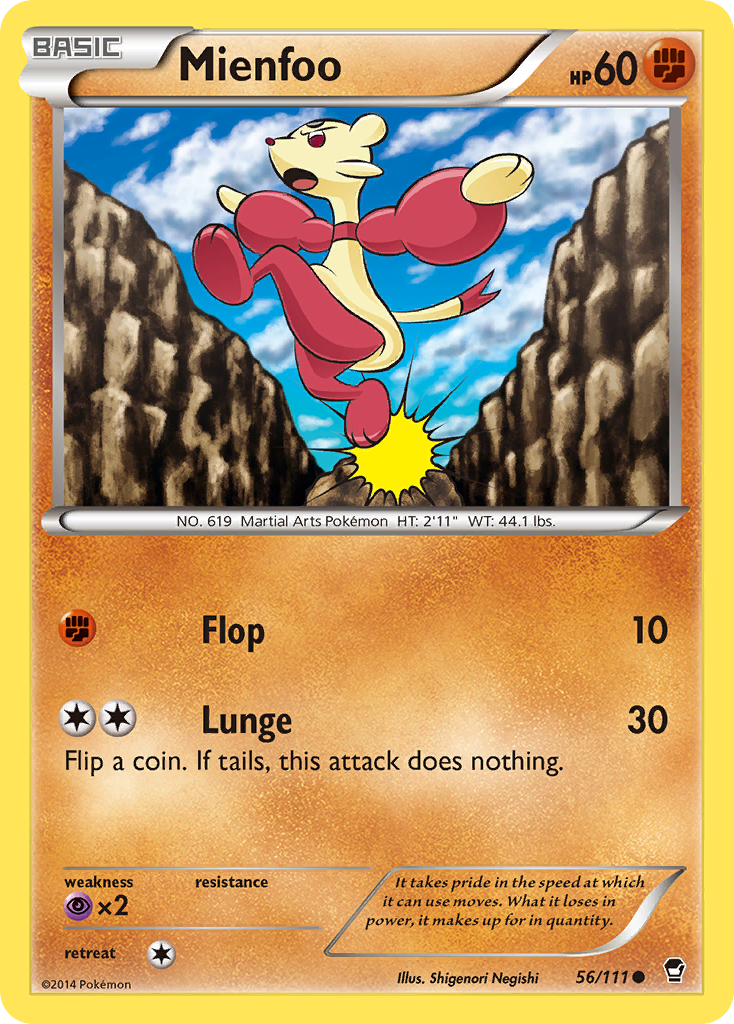 Mienfoo (56/111) [XY: Furious Fists] | Cracking-Singles