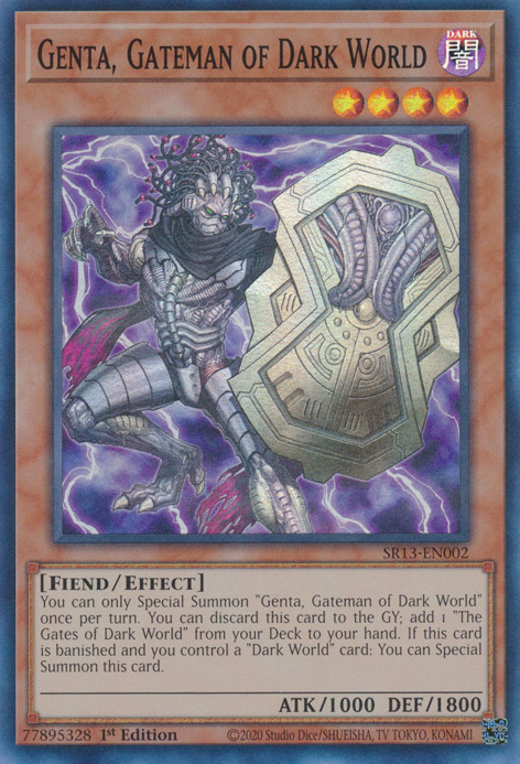 Genta, Gateman of Dark World [SR13-EN002] Super Rare | Cracking-Singles