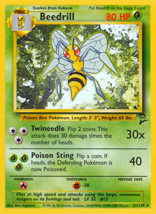 Beedrill (21/130) [Base Set 2] | Cracking-Singles