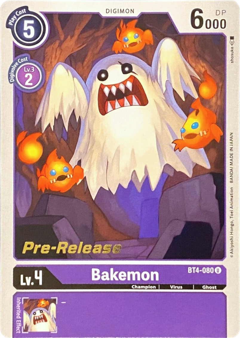 Bakemon [BT4-080] [Great Legend Pre-Release Promos] | Cracking-Singles