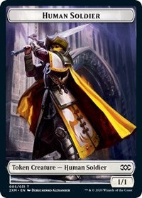 Human Soldier // Tuktuk the Returned Double-sided Token [Double Masters Tokens] | Cracking-Singles