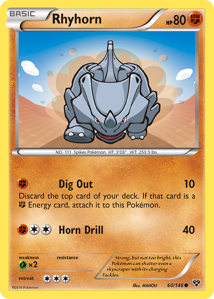 Rhyhorn (60/146) [XY: Base Set] | Cracking-Singles