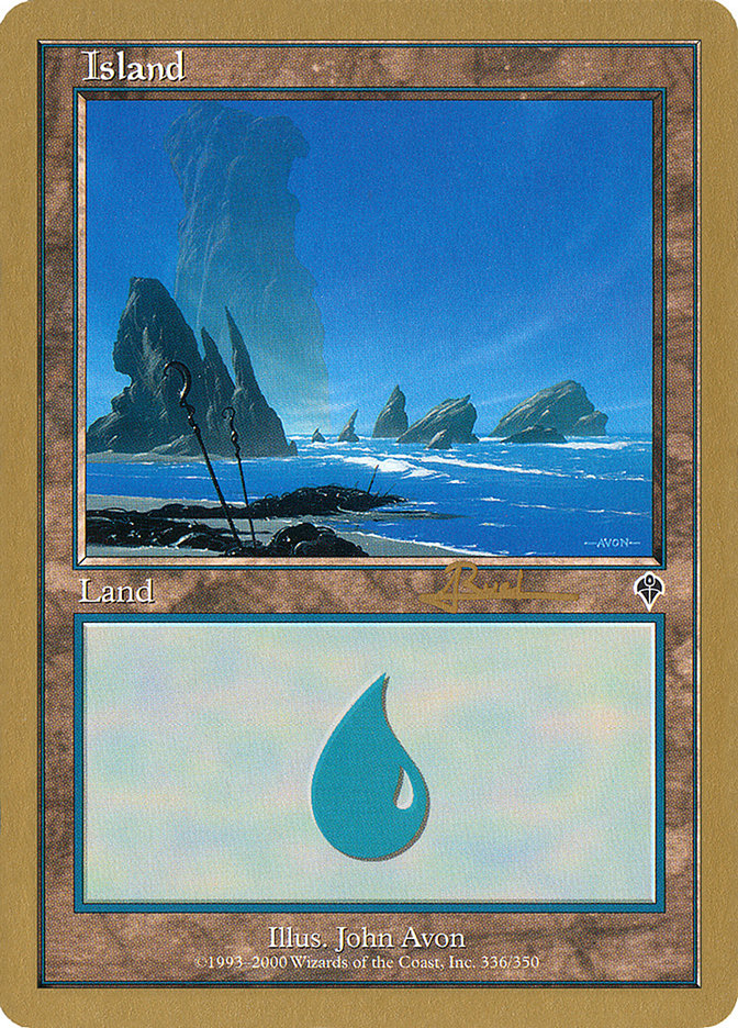 Island (ar336) (Antoine Ruel) [World Championship Decks 2001] | Cracking-Singles