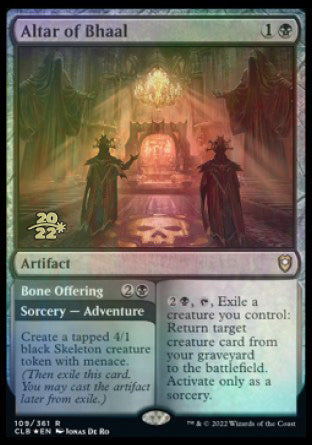 Altar of Bhaal // Bone Offering [Commander Legends: Battle for Baldur's Gate Prerelease Promos] | Cracking-Singles