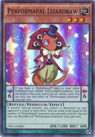 Performapal Lizardraw [OP01-EN006] Super Rare | Cracking-Singles