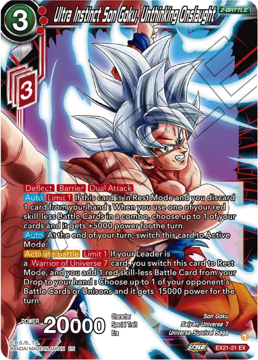 Ultra Instinct Son Goku, Unthinking Onslaught (EX21-21) [5th Anniversary Set] | Cracking-Singles