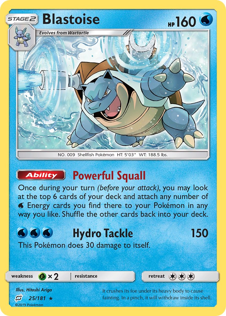 Blastoise (25/181) (Theme Deck Exclusive) [Sun & Moon: Team Up] | Cracking-Singles