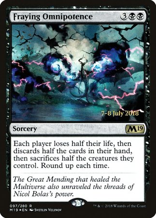 Fraying Omnipotence [Core Set 2019 Promos] | Cracking-Singles