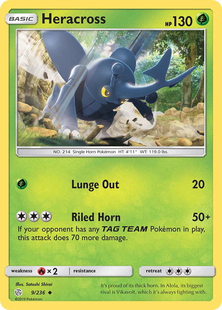 Heracross (9/236) [Sun & Moon: Cosmic Eclipse] | Cracking-Singles