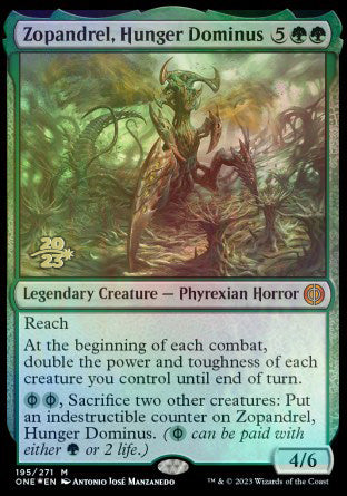 Zopandrel, Hunger Dominus [Phyrexia: All Will Be One Prerelease Promos] | Cracking-Singles