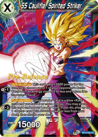 SS Caulifla, Spirited Striker (BT15-034) [Saiyan Showdown Prerelease Promos] | Cracking-Singles