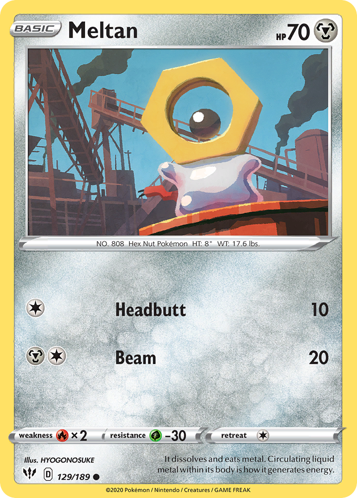 Meltan (129/189) [Sword & Shield: Darkness Ablaze] | Cracking-Singles