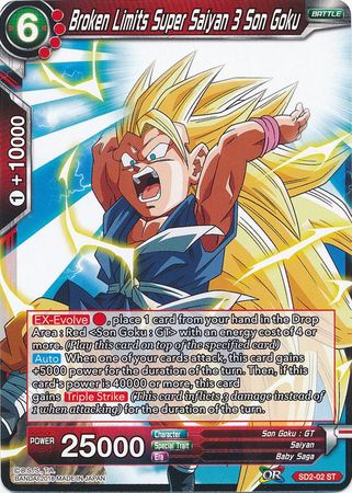 Broken Limits Super Saiyan 3 Son Goku (Starter Deck - The Extreme Evolution) [SD2-02] | Cracking-Singles