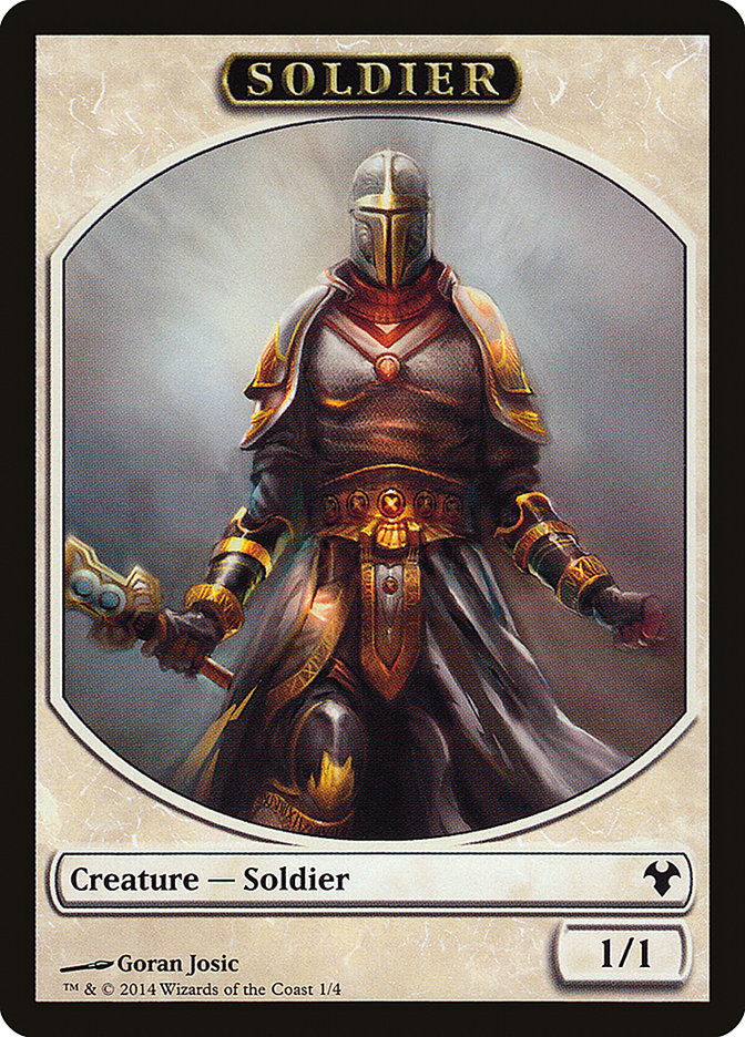 Soldier // Spirit Double-Sided Token [Modern Event Deck 2014 Tokens] | Cracking-Singles