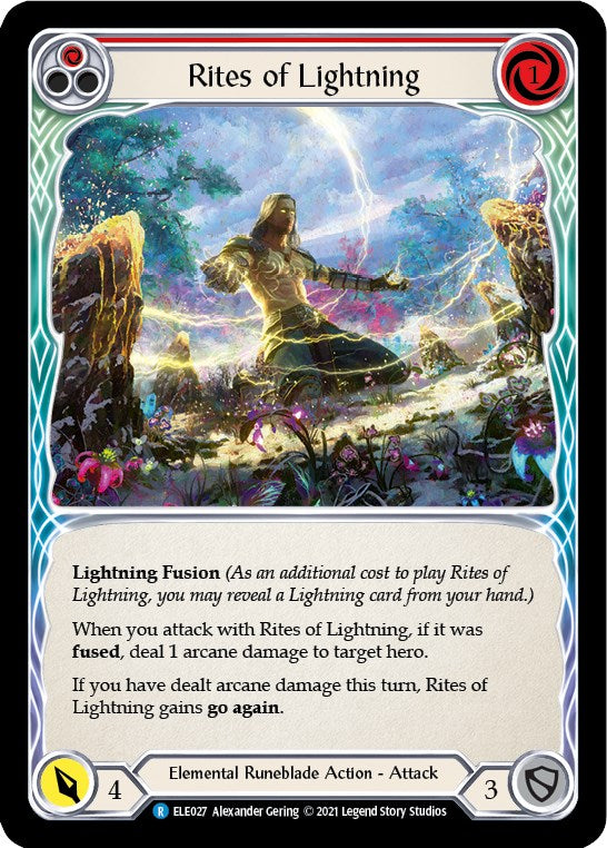 Rites of Lightning (Red) [BRI027] (Tales of Aria Briar Blitz Deck)  1st Edition Normal | Cracking-Singles