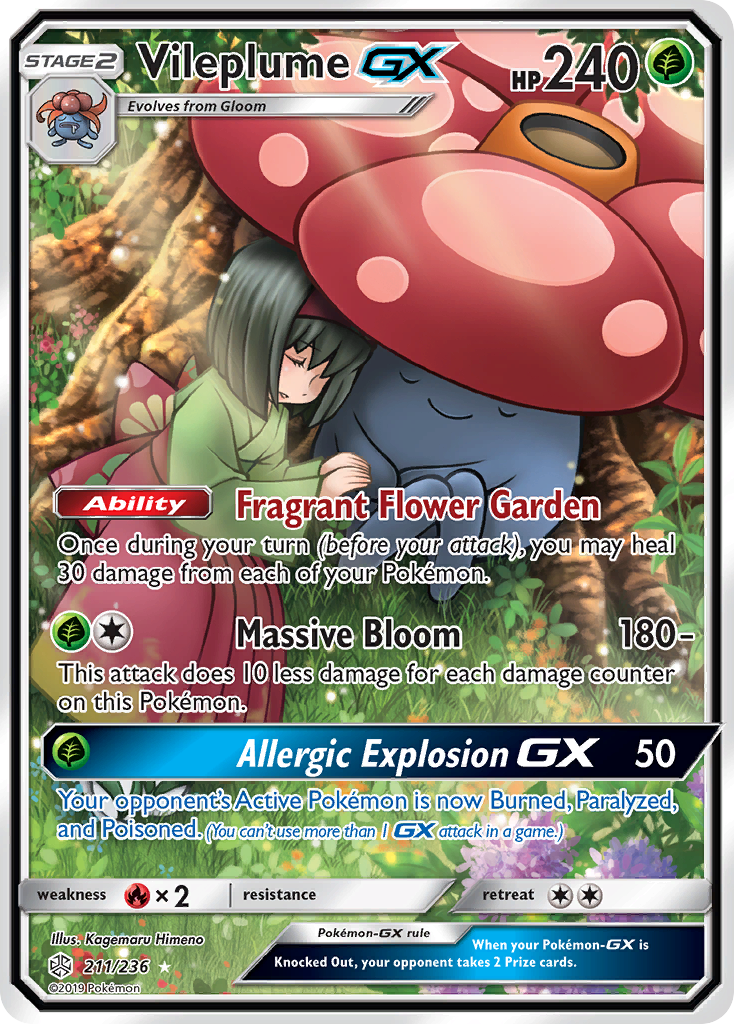 Vileplume GX (211/236) [Sun & Moon: Cosmic Eclipse] | Cracking-Singles