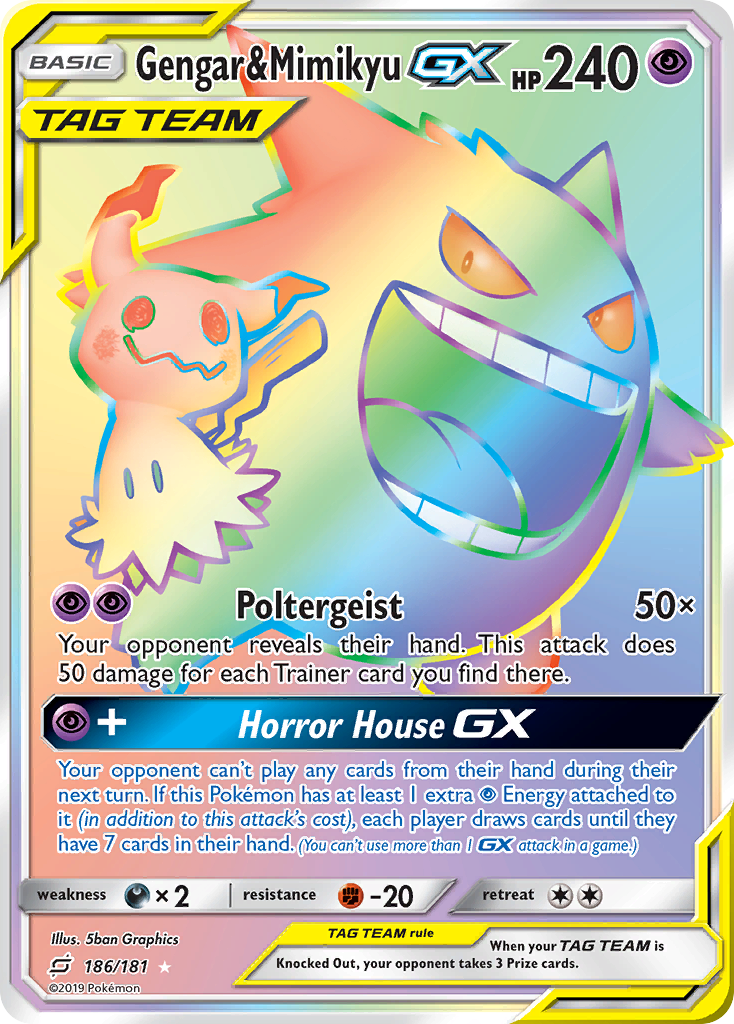 Gengar & Mimikyu GX (186/181) [Sun & Moon: Team Up] | Cracking-Singles