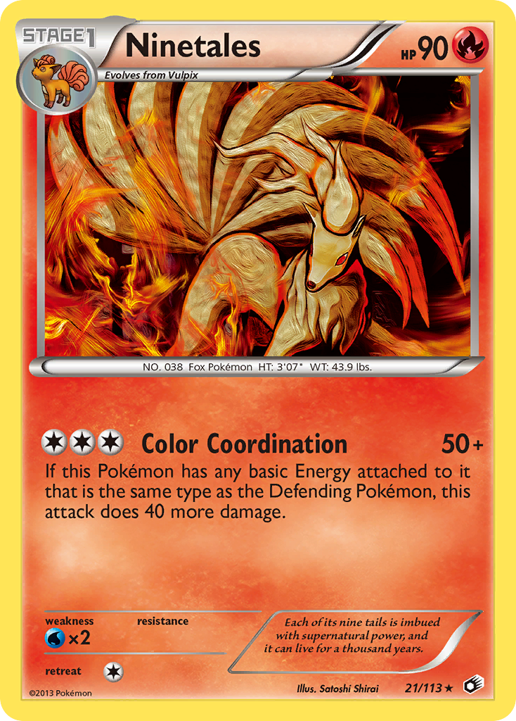 Ninetales (21/113) [Black & White: Legendary Treasures] | Cracking-Singles