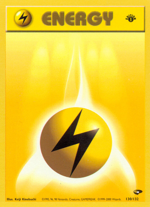 Lightning Energy (130/132) [Gym Challenge 1st Edition] | Cracking-Singles