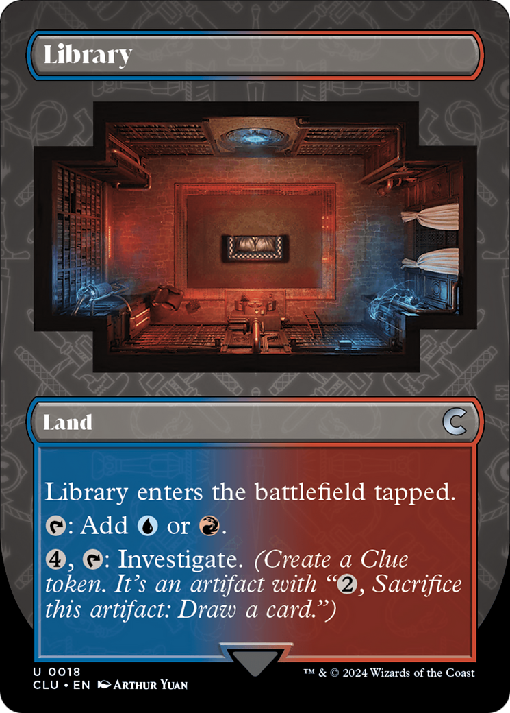 Library (Borderless) [Ravnica: Clue Edition] | Cracking-Singles