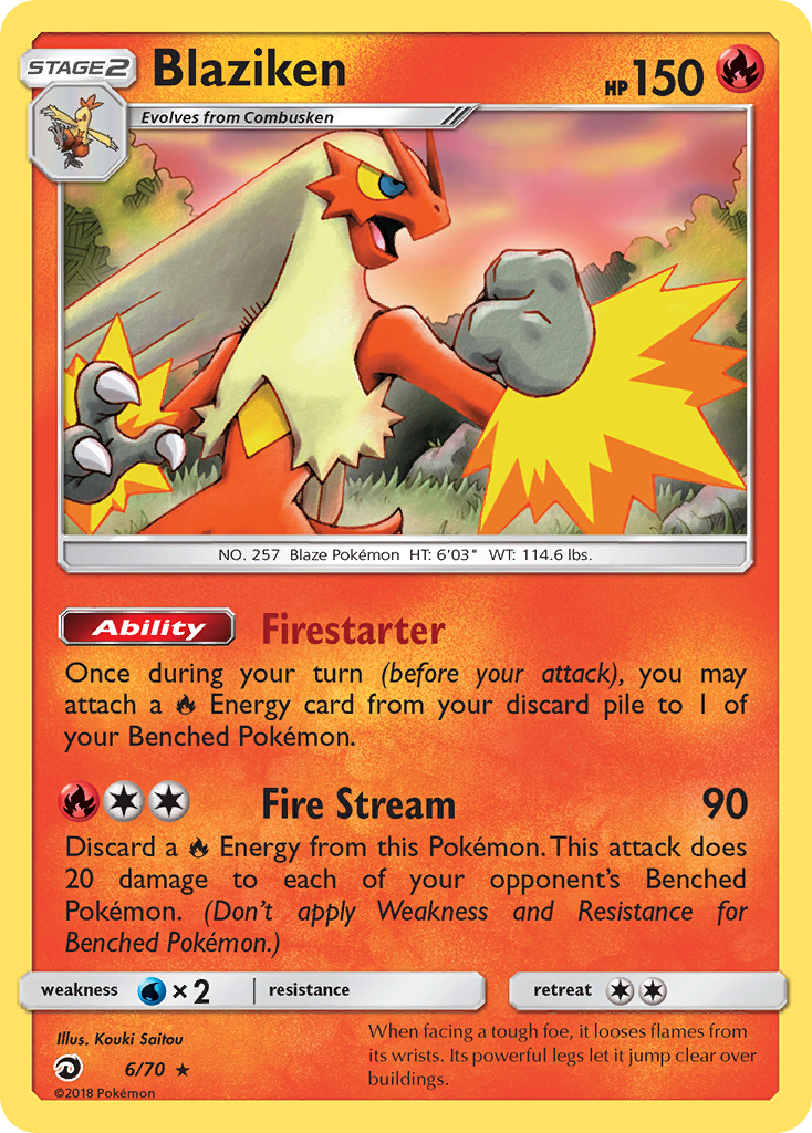 Blaziken (6/70) [Sun & Moon: Dragon Majesty] | Cracking-Singles