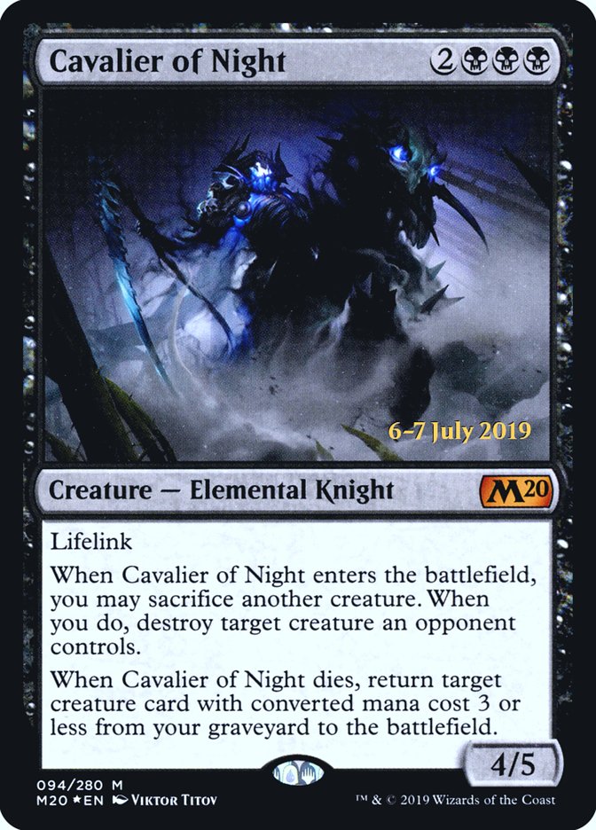 Cavalier of Night  [Core Set 2020 Prerelease Promos] | Cracking-Singles