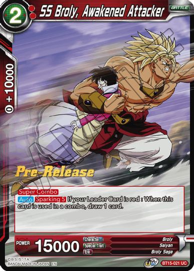 SS Broly, Awakened Attacker (BT15-021) [Saiyan Showdown Prerelease Promos] | Cracking-Singles