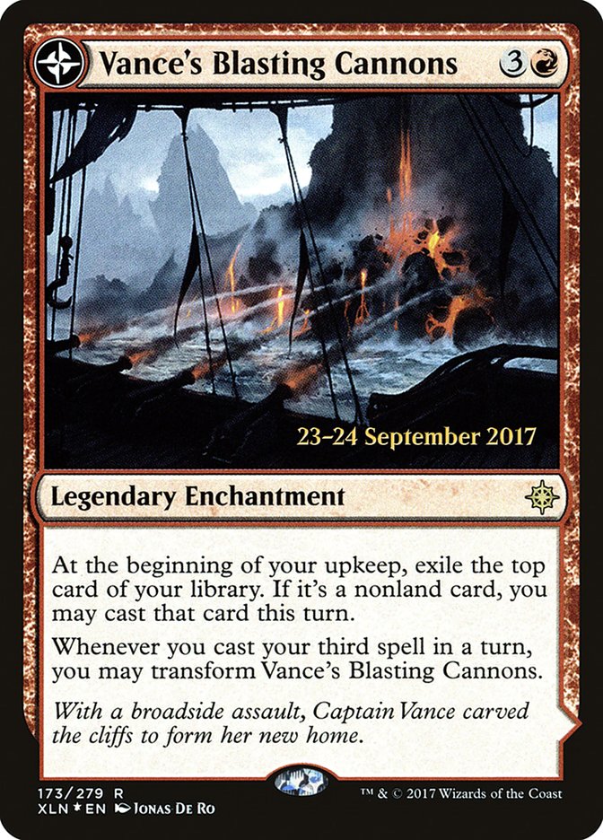 Vance's Blasting Cannons // Spitfire Bastion  [Ixalan Prerelease Promos] | Cracking-Singles