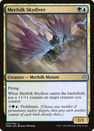 Merfolk Skydiver [War of the Spark] | Cracking-Singles