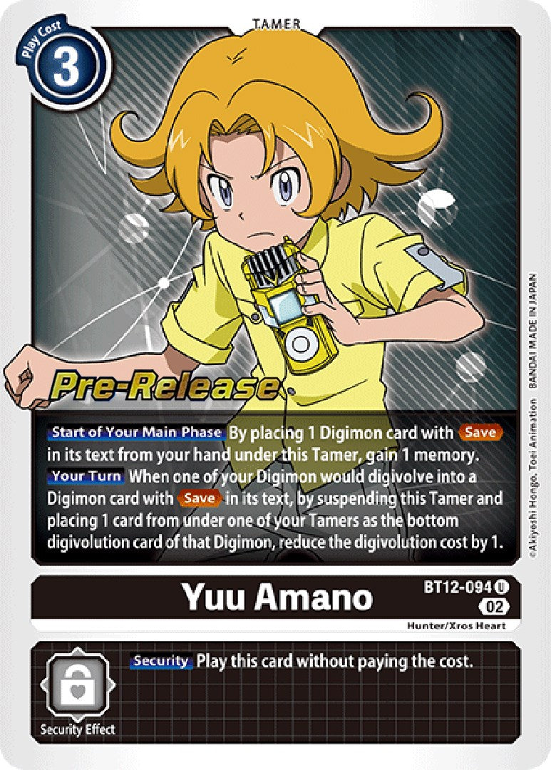 Yuu Amano [BT12-094] [Across Time Pre-Release Cards] | Cracking-Singles