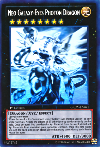 Neo Galaxy-Eyes Photon Dragon [GAOV-EN041] Ghost Rare | Cracking-Singles