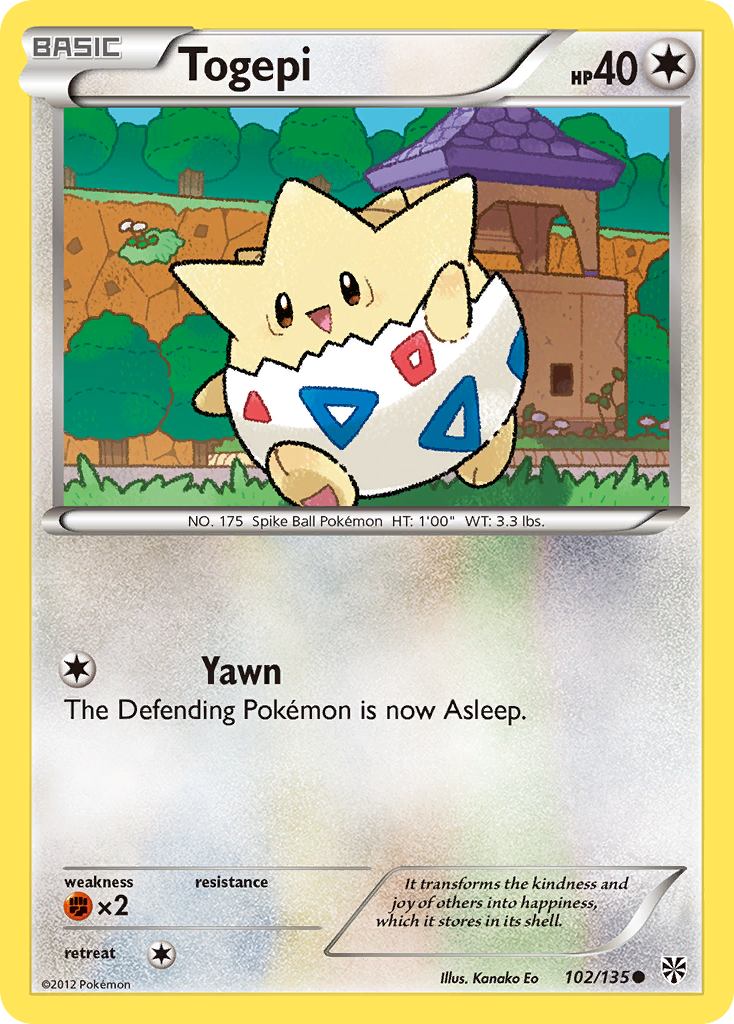 Togepi (102/135) [Black & White: Plasma Storm] | Cracking-Singles