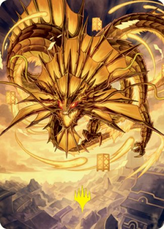 Ao, the Dawn Sky 2 Art Card (Gold-Stamped Signature) [Kamigawa: Neon Dynasty Art Series] | Cracking-Singles