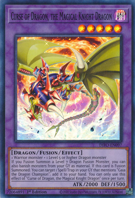 Curse of Dragon, the Magical Knight Dragon [DIFO-EN097] Super Rare | Cracking-Singles