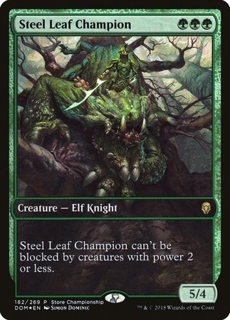 Steel Leaf Champion [Dominaria Promos] | Cracking-Singles