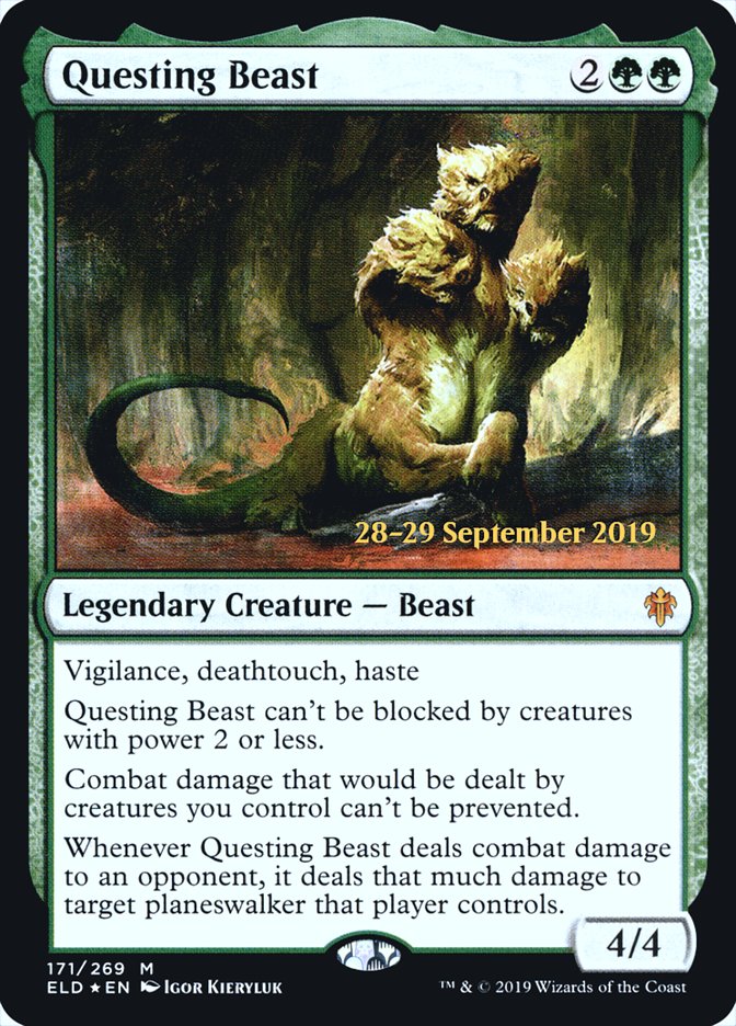 Questing Beast  [Throne of Eldraine Prerelease Promos] | Cracking-Singles