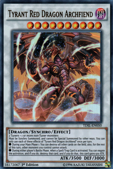 Tyrant Red Dragon Archfiend [TDIL-EN050] Ultra Rare | Cracking-Singles