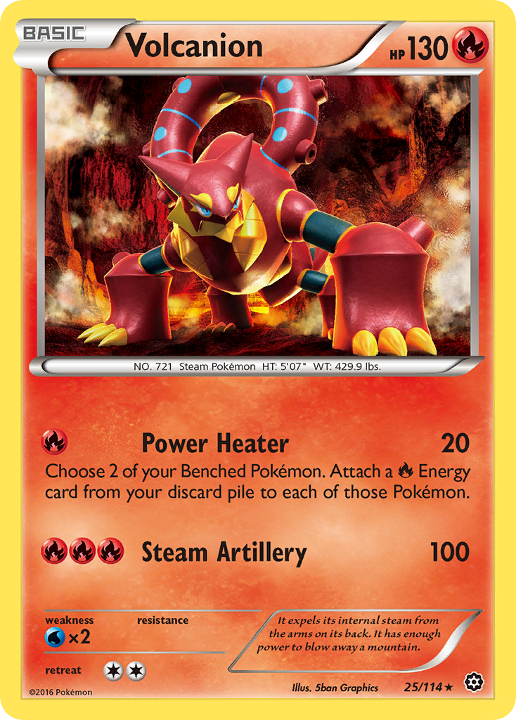 Volcanion (25/114) [XY: Steam Siege] | Cracking-Singles