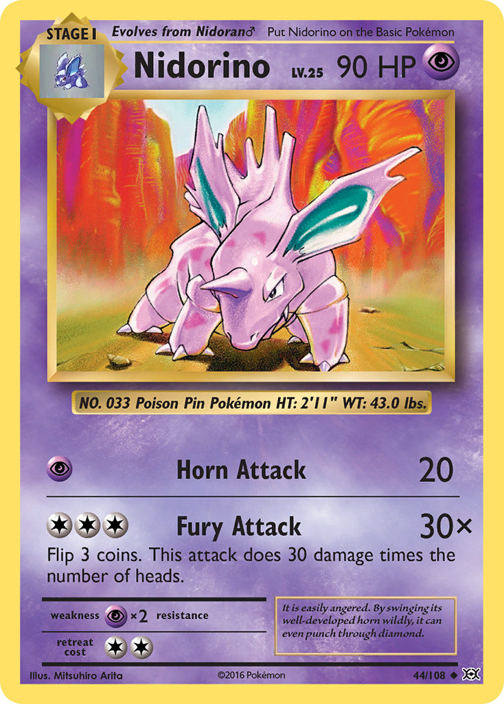 Nidorino (44/108) [XY: Evolutions] | Cracking-Singles