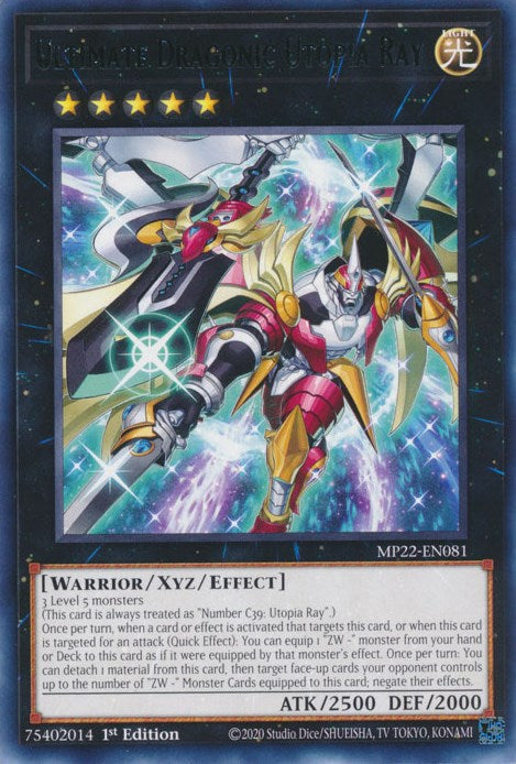 Ultimate Dragonic Utopia Ray [MP22-EN081] Prismatic Secret Rare | Cracking-Singles