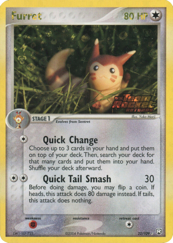 Furret (22/109) (Stamped) [EX: Team Rocket Returns] | Cracking-Singles