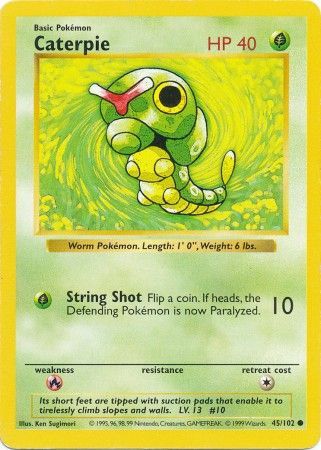 Caterpie (45/102) [Base Set Shadowless Unlimited] | Cracking-Singles