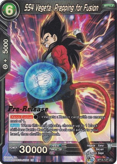 SS4 Vegeta, Prepping for Fusion (BT14-127) [Cross Spirits Prerelease Promos] | Cracking-Singles