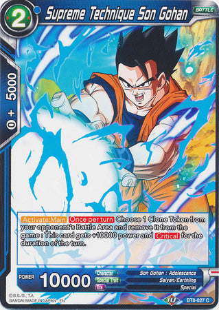 Supreme Technique Son Gohan [BT8-027] | Cracking-Singles