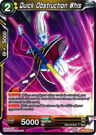 Quick Obstruction Whis (BT5-090) [Miraculous Revival] | Cracking-Singles