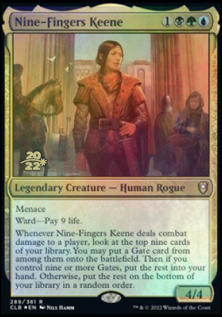 Nine-Fingers Keene [Commander Legends: Battle for Baldur's Gate Prerelease Promos] | Cracking-Singles