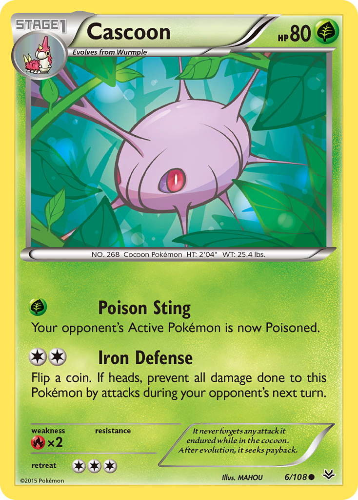 Cascoon (6/108) [XY: Roaring Skies] | Cracking-Singles