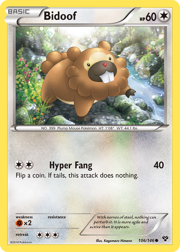 Bidoof (106/146) [XY: Base Set] | Cracking-Singles