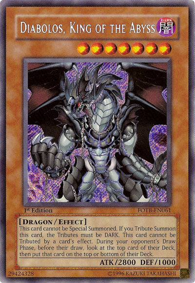 Diabolos, King of the Abyss [FOTB-EN061] Secret Rare | Cracking-Singles